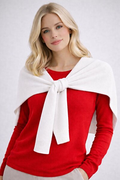 Axesoire HRK01 Ekru Kazak Görünümlü Bağlama Şal