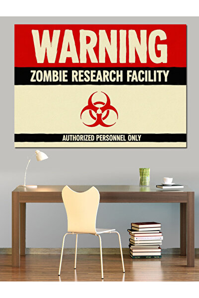 KanvasSepeti Semn de pericol Pictură în ulei de înaltă calitate d texturat Pâ...