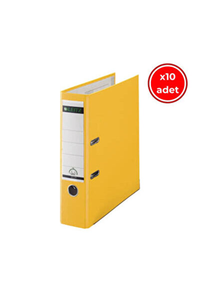Leitz 180° Офісний файл, 10 штук, пластиковий, широкий, розмір А4, жовтий