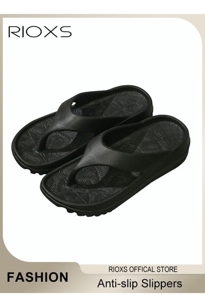 RIOXS Unisex Flip Flops, Summer Thick Soled Slide Sandals for Mens and Women,...