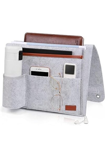 Arabest Felt Storage Bag,Bedside Organizer,Hand Pillow Organizer,Pockets for Home Dormitory Desk