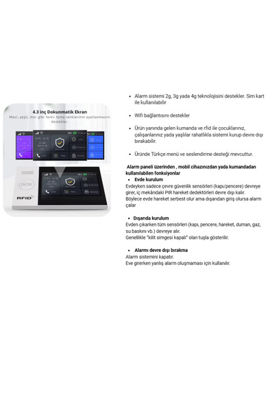 obiem Akıllı Güvenlik Alarm Sistemleri (Sim Kart/WİFİ /Tuya Smart)