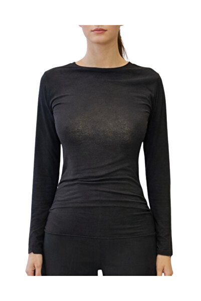 Dilvin Kadın Kayık Yaka Modal Kaşmir Ultra Hafif Bluz