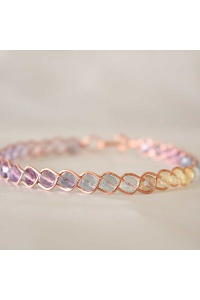 Elbi Takı Örgü Model Florit Küp Kesim Bilezik