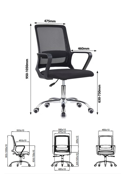 ARSTID كرسي مكتب مريح مع دعم قطني وكرسي دوار قابل للتعديل