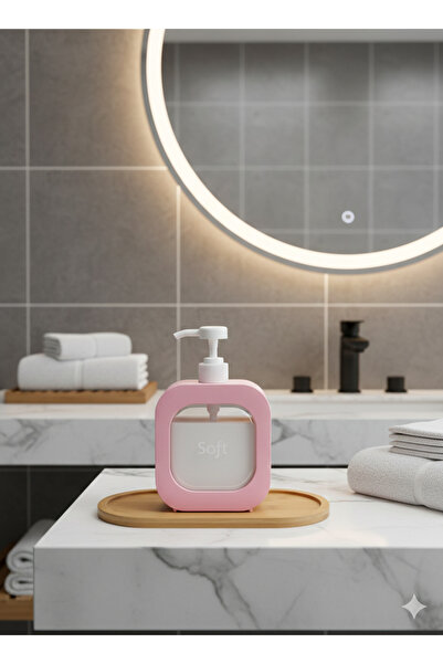 MİMOZA PARK Σετ δοσομετρητή υγρού σαπουνιού 400 ml για μπάνιο και κουζίνα με βάση από μπαμπού