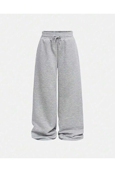 GERLAY Gri rahat kalıp düz paça eşofman altı