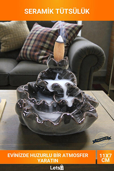 Letsii Seramik Geri Akışlı Şelale Tütsülük Model 5