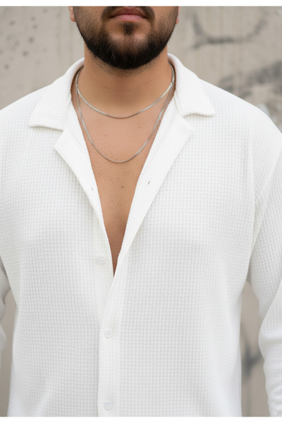 Fifty Color Men's Trend Summer Comfortable Fit Wrinkle-Resistant Fabric Long Sleeve Shirt and Pants Set