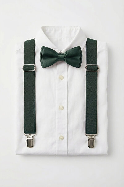 FATELLA Children's Nefti Green Adjustable Strap Bow Tie Set - April 23, Octob...