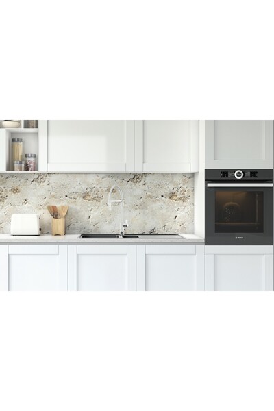 Rabadon Mutfak Tezgah Arası Kaplama Mermer Desenli Yapışkanlı Folyo Fayans Ka...