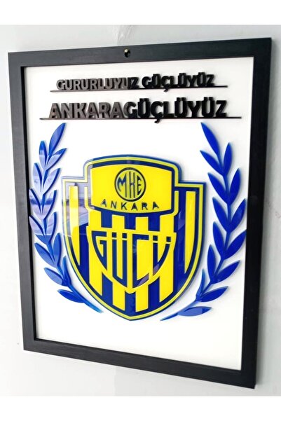 GÖK LAZER TASARIM Kişiye Özel İsimli Ankaragücü Taraftar Duvar Tablosu/Babaya...