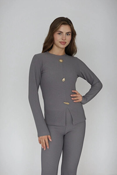 Zerenyus Ottoman Bottom and Top Set Gray