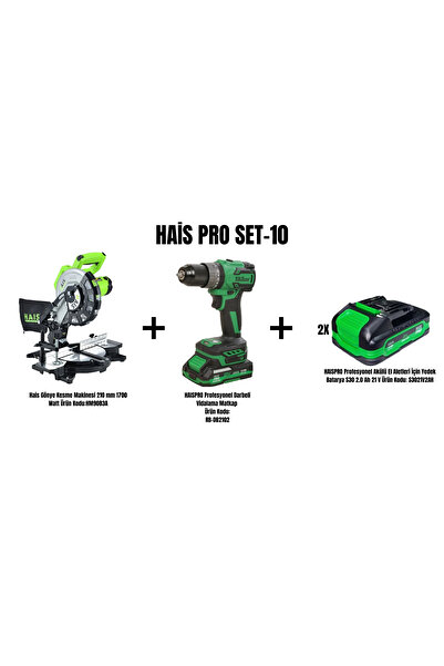 Hais HaisPro Set-10 (GÖNYE KESME MAKİNASI 210 MM 1700 WATT HM9083A+DARBELİ MA...