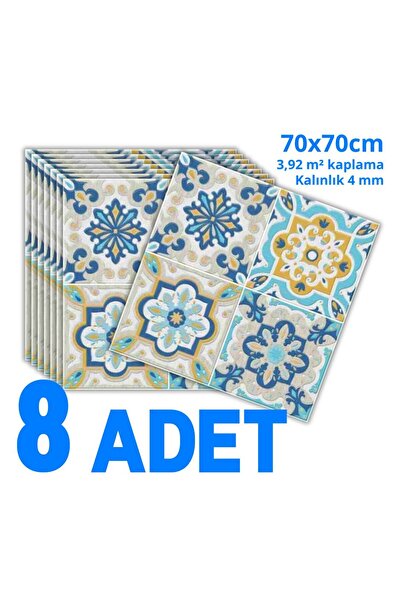 HORECA MARKET 3D Kendinden Yapışkanlı Duvar Kağıdı Strafor Köpük 70x70 Cm 8 A...