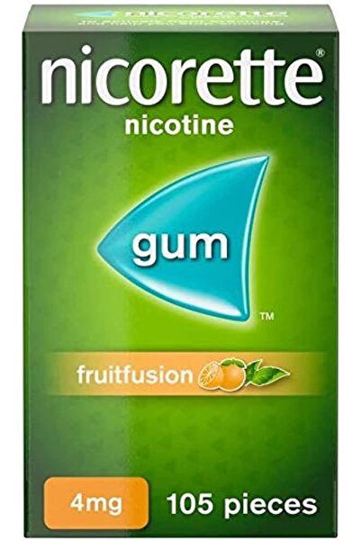 Johnson Nicorette علكة نيكوريت بنكهة الفواكه 4 ملغ (105 قطعة)
