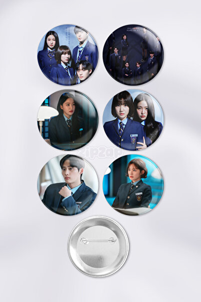 ZipZap مجموعة شارات زينة للحقائب مستوحاة من المسلسل الكوري 'بيتش إكس ريتش' (6...