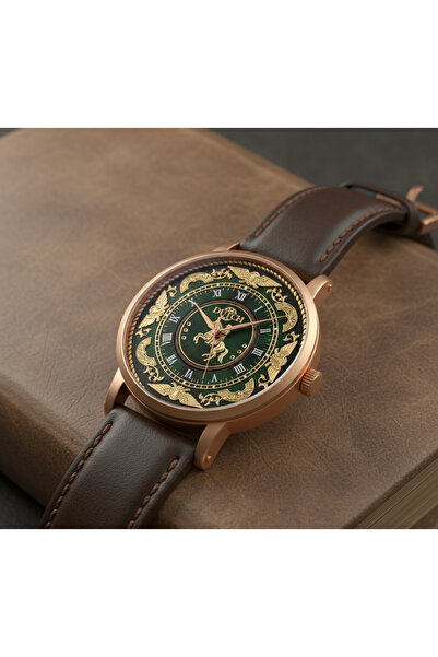 DUTCH STORE ساعة رجالية جلد بني بتصميم كلاسيكي فاخر – حضور يلفت الانتباه