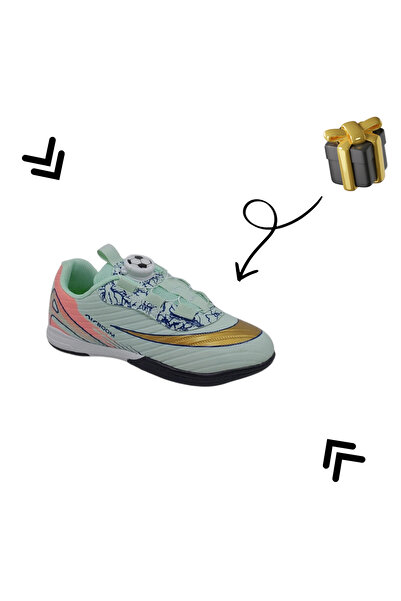 Moda Mevsimi Children's New Season Mechanical Buttoned Shoes Water Green