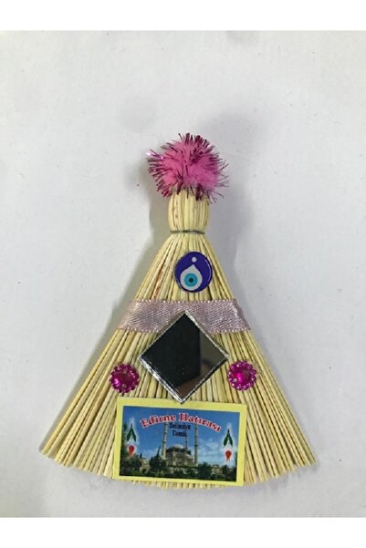 pardayanlar Edirne Aynalı Süpürge Geleneksel Küçük Boy Magnet Pembe