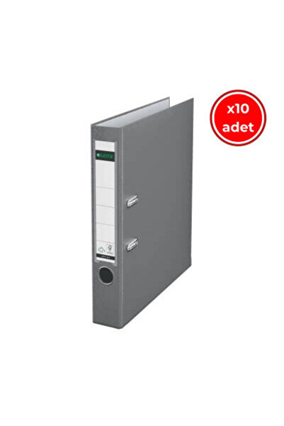 Leitz 180° Офісний файл, 10 штук, пластиковий, вузький, розмір А4, сірий