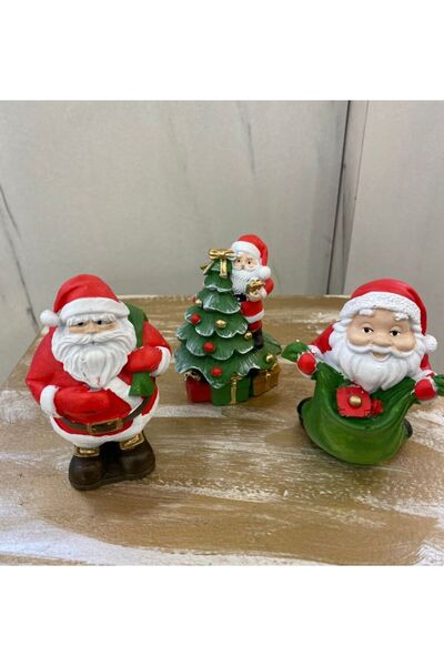 MİMSEGÜN DEKOR 3 Pieces Santa Claus