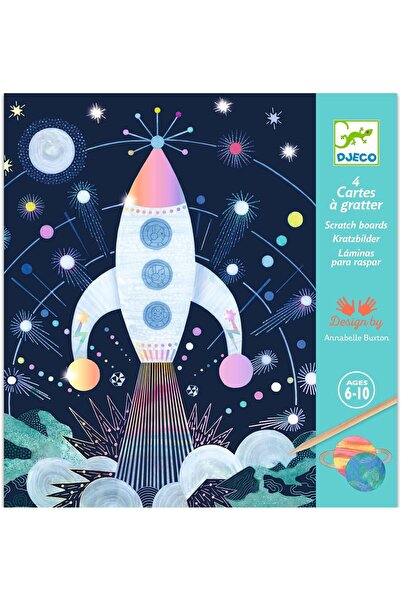 djeco Cosmic Mission Scratch Cards by