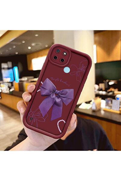 Hontinga حافظة هاتف ملونة من مادة السيليكون المتوافقة مع Realme C21Y/C25Y مضا...