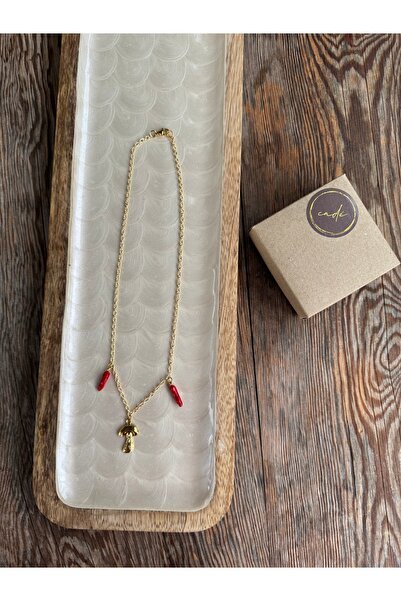 cadeaccessories Biber Ve Mantar Charmlı 2'li Kolye