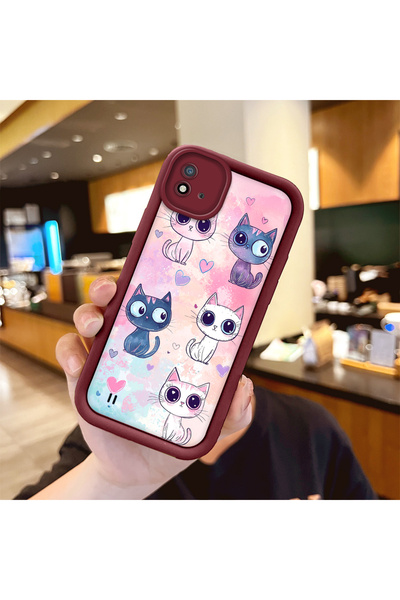 Hontinga مادة السيليكون المتوافقة مع Realme C20/C20A تحمي الكاميرا، حافظة هات...