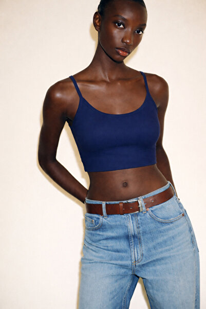 HAKKE Fitilli İp Askılı Göğüs Destekli Crop ATLET