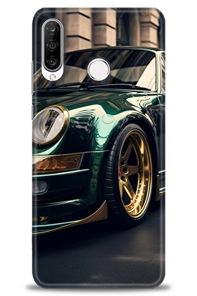 Rulet Aksesuar غطاء متوافق مع هاتف هواوي P30 لايت HD مطبوع - غطاء سيليكون مصم...