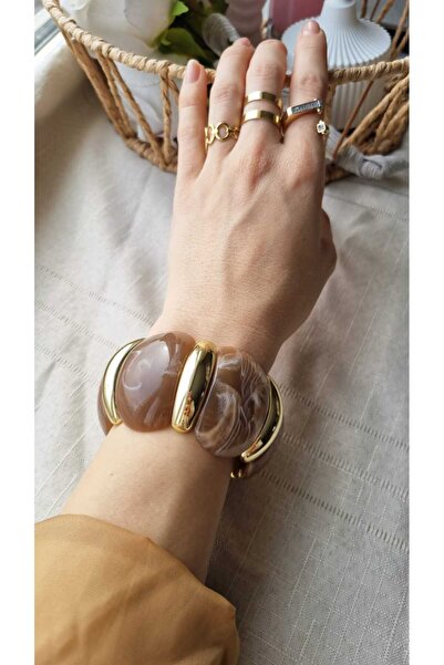 İNİTİUM Premium Kalite Çift Lastikli Oval Model Kemik Bilezik