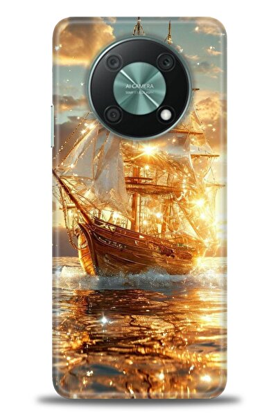 Rulet Aksesuar غطاء متوافق مع هاتف هواوي نوفا Y90 HD مطبوع - غطاء سيليكون مصم...