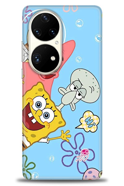 Rulet Aksesuar غطاء متوافق مع هاتف هواوي P50 Pro HD مطبوع - غطاء سيليكون مصمم...