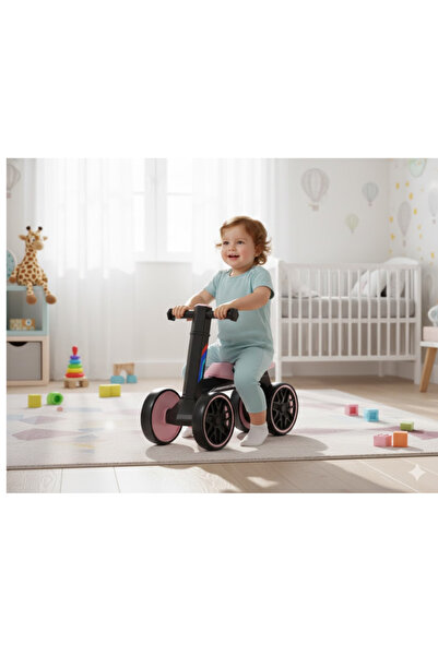 LAOBAN Children's Scooters, 1-4 Year Old Babies, Four-wheeled Balance Bikes pink