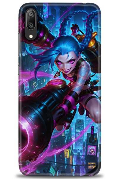 Rulet Aksesuar غطاء متوافق مع هاتف هواوي Y7 برايم 2019 HD مطبوع - غطاء سيليكو...