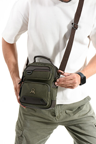 PASSTELL Canvas Fabric Men's Shoulder Bag