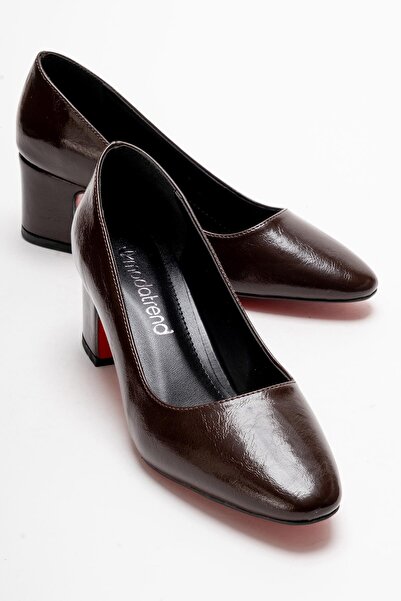 CCWAY AYAKKABI Γυναικεία παπούτσια με τακούνι με καθρέφτη, με χαλαρό τακούνι,...