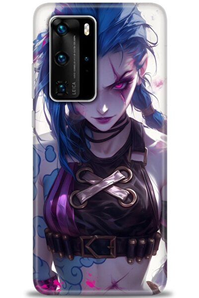 Rulet Aksesuar غطاء متوافق مع هاتف هواوي P40 Pro HD مطبوع - غطاء سيليكون مصمم...