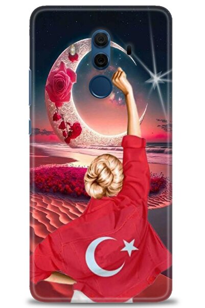 Rulet Aksesuar غطاء متوافق مع هاتف هواوي ميت 10 برو HD مطبوع - غطاء سيليكون م...