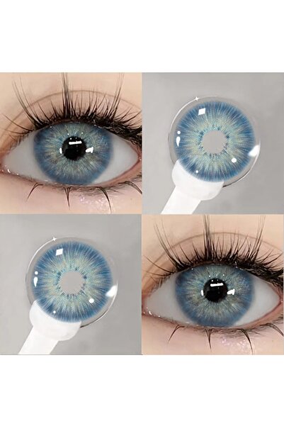 Axhara Newyork Bahama Blue Mavi Renkli Göz Lensi Kirpik Yıllık