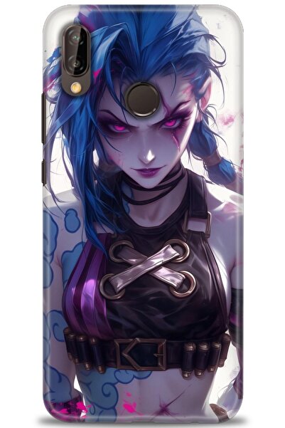 Rulet Aksesuar غطاء متوافق مع هاتف هواوي P20 لايت HD مطبوع - غطاء سيليكون بتص...