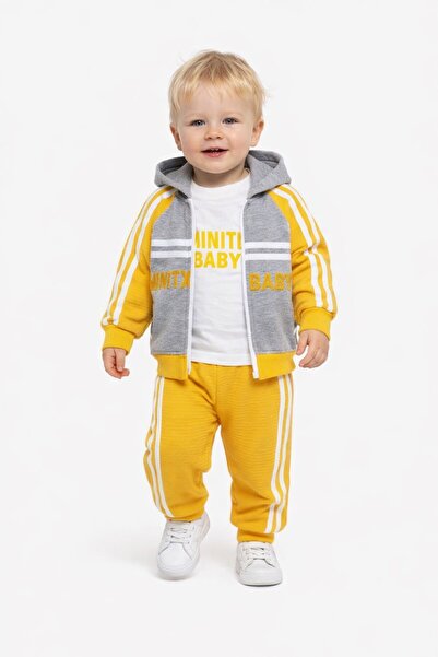 SeaBubbles بغطاء رأس طقم رياضي للأولاد الصغار مكون من 3 قطع