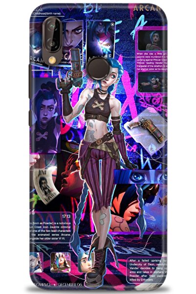 Rulet Aksesuar حافظة متوافقة مع هاتف هواوي P20 لايت HD مطبوع + واقي شاشة سيرا...