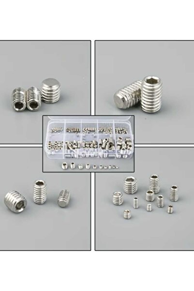 ÇEÇEN HOME 200 Parça Paslanmaz Çelik Altıgen Alyan Vidaları ,Vida Seti Gümüş ...