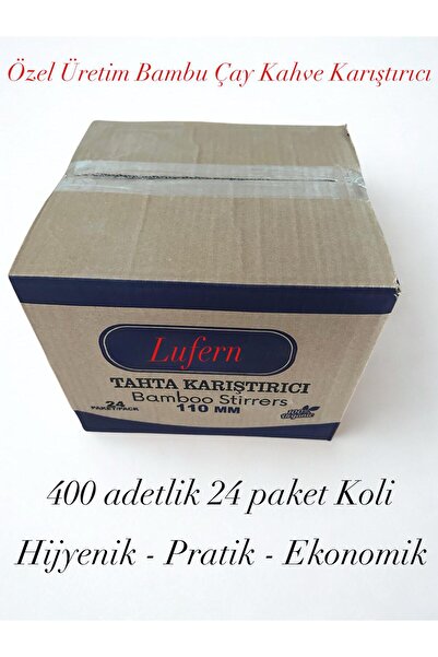 Lufern Özel Üretim Tahta Ahşap Bambu Çay Kahve Karıştırıcı Çubuk Kaşık 11 Cm ...