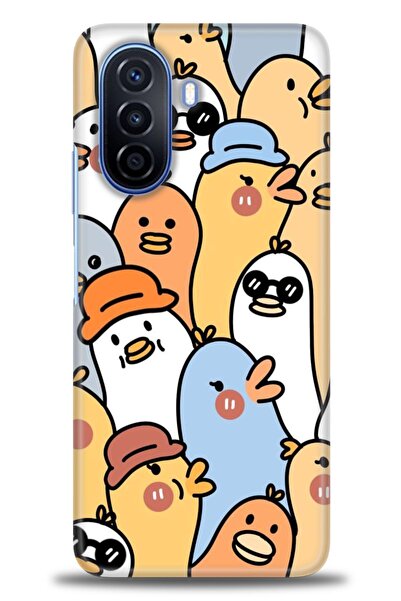 Rulet Aksesuar غطاء متوافق مع هاتف هواوي نوفا Y70 HD مطبوع - غطاء سيليكون مصم...