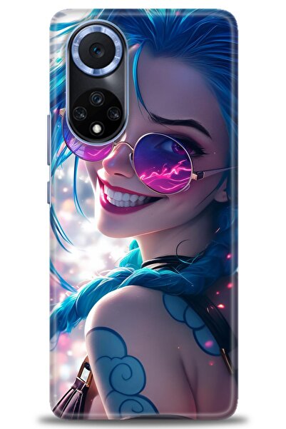 Rulet Aksesuar غطاء متوافق مع هاتف هواوي هونر 50 HD مطبوع + واقي شاشة سيراميك...