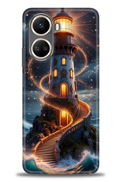 Rulet Aksesuar غطاء متوافق مع هاتف هواوي نوفا 10 SE HD مطبوع - غطاء سيليكون ب...